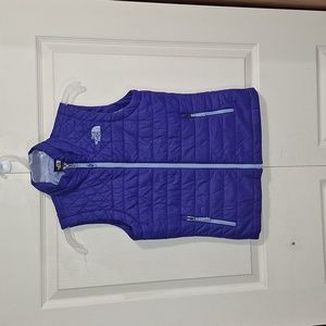 The North Face puffer vest -  M (10-12) - royal blue/light blue